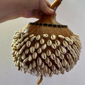 African cowrie maraca shaker